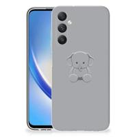 Samsung Galaxy A05S Telefoonhoesje met Naam Grijs Baby Olifant - thumbnail