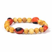 Palo Santo Armband met 4 Huayruro Kralen - thumbnail