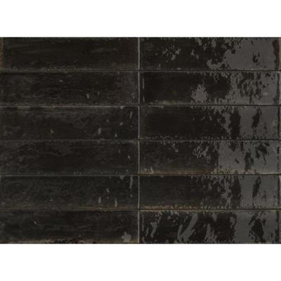 Wandtegel Ragno Look Nero 6x24 cm Glans Zwart Jos.