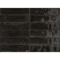 Wandtegel Ragno Look Nero 6x24 cm Glans Zwart Jos. - thumbnail