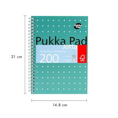 Notitieboek pukka jotta a5 lijn 200pag 80gr gn | 3 stuks