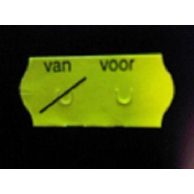 Etiket 2612 fl.geel perm VAN VOOR 54.000