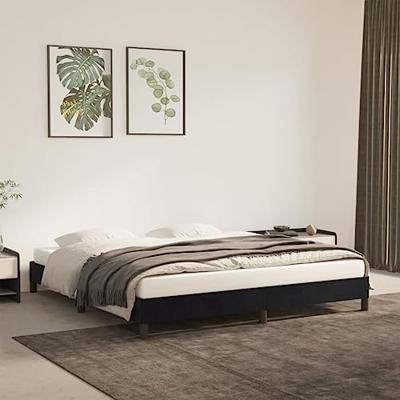 Bedframe zonder matras 180x200 cm fluweel zwart