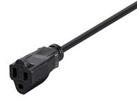 Monoprice 105296 1-voet 16AWG Power Extension Cord kabel, zwart door Monoprice Electronics - thumbnail