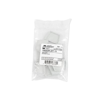Hammond Electronics 1552DPLGY-10 Eindplaat ABS kunststof Grijs (l x b x h) 51 x 76 x 23 mm 10 stuk(s)