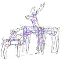 3-delige Kerstverlichting rendieren 229 LED's - thumbnail