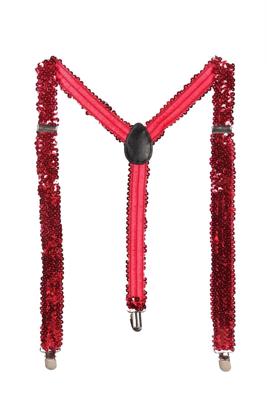 Bretels pailletten rood