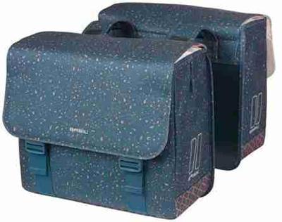Basil Dubbele fietstas flair 35 liter - navy