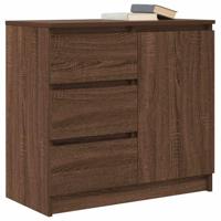 Dressoir met lade 71x35x65 cm spaanplaat bruin eikenkleurig - thumbnail