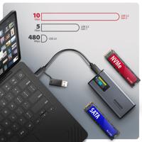 AXAGON EEM2-SD2 Externe behuizing voor M.2 PCIe NVMe SSD 10 GBit/s EEM2-SD2 - thumbnail