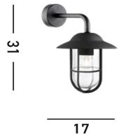 Searchlight StallampToronto - 3291BK - thumbnail