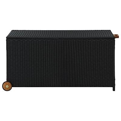 Tuinbox 120x65x61 cm poly rattan zwart Tuinbox 120x65x61 cm poly rattan zwart