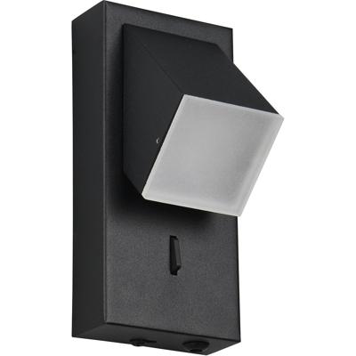 LED Wandlamp Buitenverlichting - Warm Wit 3000K - 3.8W - 400lm - Mat Zwart