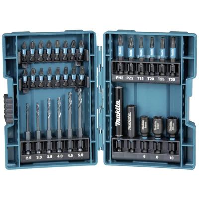Makita B-66896 B-66896 Boor- en bitassortiment 33-delig Metaal 2.5 mm, 3 mm, 4 mm, 4.5 mm, 5 mm