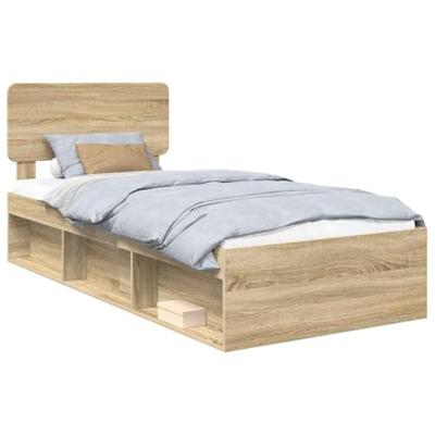 Bedframe Sonoma Eiken 75 x 190 cm Massief grenenhout