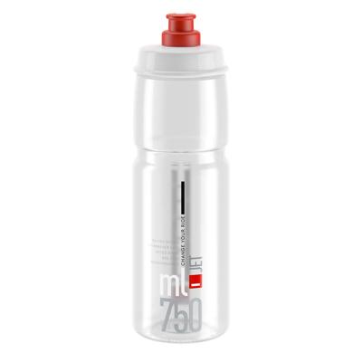ELITE bidon "jet plus" bottle jet plus 750ml clear/red