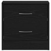 Nachtkastje 40x30x40 cm spaanplaat zwart eikenkleurig - thumbnail
