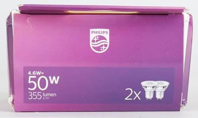 Philips 4,6W - GU10 - 2700K - 355 lumen set van 2 929001215218
