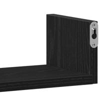 Wandschappen 3 st bewerkt hout zwart eiken - thumbnail