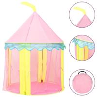 VidaXL Kinderspeeltent met 250 ballen 100x100x127 cm roze - thumbnail
