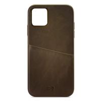 Senza Desire Leather Cover with Card Slot Apple iPhone 11 Burned Olive - thumbnail