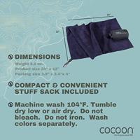 Cocoon Terry Towel Ultralight, Small, Dolphin Blue Handdoek Reishanddoek Dolphin Blue - thumbnail