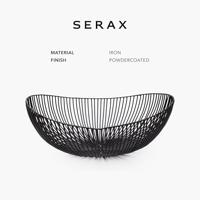 SERAX - Meo - Mand ovaal 37x33cm h14 zwart - thumbnail