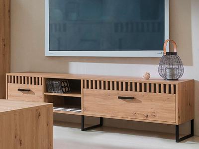 Tv-meubel LAMINE 2 klapdeuren artisan eik Tv-meubel LAMINE 2 klapdeuren artisan eik