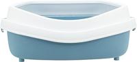 TRIXIE KATTENBAK PRIMO MET RAND BLAUW / WIT XXL 71X56X25 CM - thumbnail