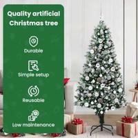 VidaXL Kunstkerstboom groen 180 cm pvc en staal en kunststof - thumbnail