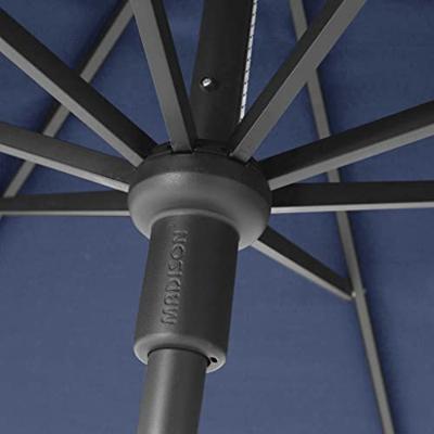 Parasol Paros II Rond Ø3m met kniksysteem - Saffier Blauw - thumbnail