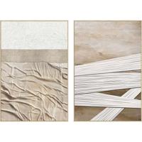 Schilderij Home ESPRIT Wit Beige Modern Stads (2 Stuks) - thumbnail
