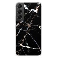 Samsung Galaxy S22 shockproof hoesje - Marmer zwart - thumbnail