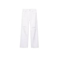 Mango high waist straight fit jeans wit - thumbnail