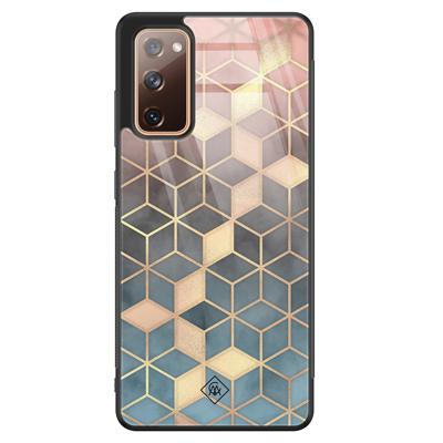 Samsung Galaxy S20 FE glazen hardcase - Cubes art