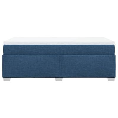 Boxspring met matras stof blauw 100x200 cm