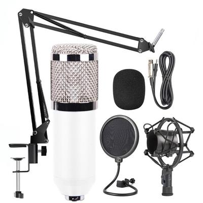 BM-800 Mic Kit condensator microfoon met verstelbare Mic Suspension Scissor arm shock mount en dubbellaags pop filter voor studio opname live uitze
