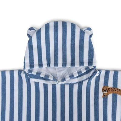 Swim Essentials Strandponcho Blauw Wit Luipaard - thumbnail