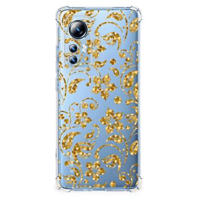 Xiaomi 12 Lite Case Gouden Bloemen Xiaomi 12 Lite Case Gouden Bloemen