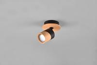 Trio Plafondlamp hout met zwartAruni - 801170132 - thumbnail