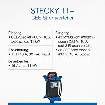 AS Schwabe Stecky 11+ 60961 CEE-stroomverdeler 400 V 16 A - thumbnail