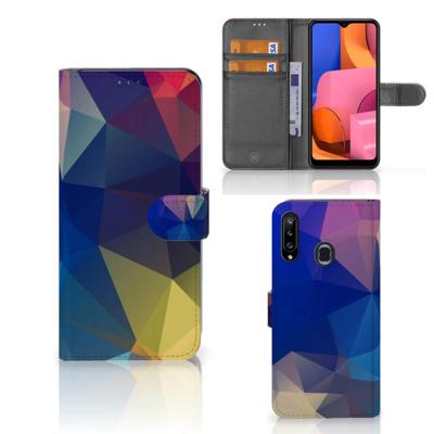 Samsung Galaxy A20s | Book Case | Polygon Dark