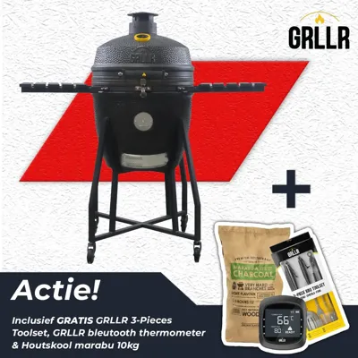 GRLLR Ember Classic 22 Charocal Black Kamado BBQ Mat Zwart