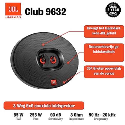 JBL Club 9632 3-weg triaxiale inbouwluidspreker 255 W Inhoud: 2 stuk(s) - thumbnail