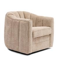 Rivièra Maison Draaifauteuil 'St. Lewis' Chenille, kleur Soft Walnut - thumbnail
