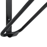 Zadelrek inklapbaar wandgemonteerd ijzer zwart - thumbnail