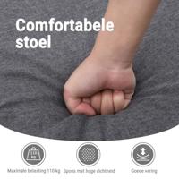 Sta-op-massagestoel elektrisch verstelbaar stof bruin - thumbnail