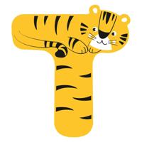 Small Foot - houten dieren kinderletter - t - thumbnail