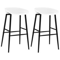 VidaXL Barstoelen 2 st wit - thumbnail