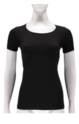 2-pack dames T-shirts bamboe - Zachte ondershirts korte mouw - Diepe Ronde hals